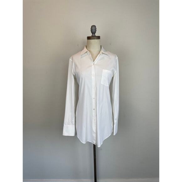 Theory White Robertson Button Up, Size S - Picture 1 of 9